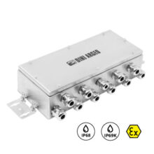 "JB10QIP69K" Equalised Junction Box With 10 Inputs, In Stainless Steel With Ip68 And Ip69k Protection